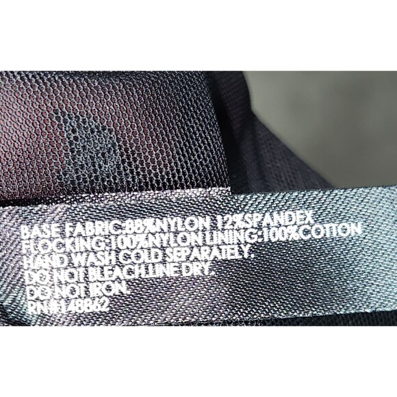 Torrid Sheer Black Mesh Velvet Flocked Sleeveless Bodysuit Plus Size 1X - Picture 4 of 8